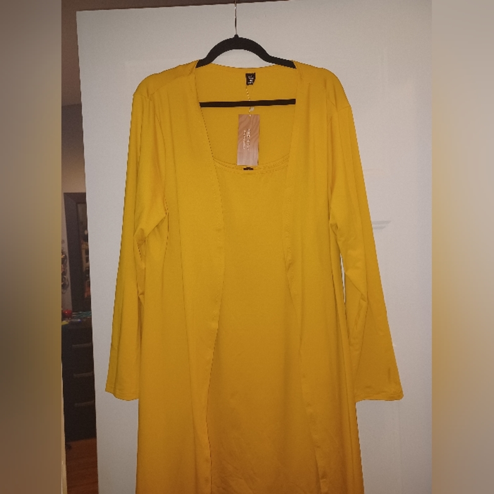 Open Front Coat & Cami Dress